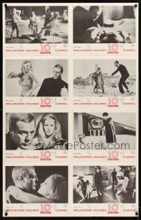 2x303 10th VICTIM uncut LC poster '65 Marcello Mastroianni & sexy Ursula Andress!