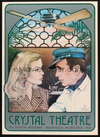 2x075 CRYSTAL THEATRE signed special 18x25 '79 by artist Monte Dolack, art of Bogey & Bacall!