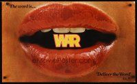2x072 WAR music record album promotional poster '73 cool image of mouth & lips!