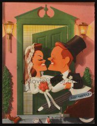 3a015 EASY TO WED trade ad '46 art of Van Johnson & Esther Williams by Jacques Kapralik!