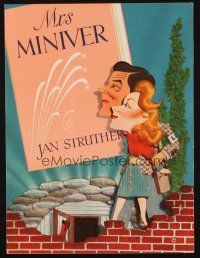 3a024 MRS. MINIVER trade ad '42 William Wyler, Kapralik art of Greer Garson & Walter Pidgeon!