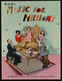 3a025 MUSIC FOR MILLIONS trade ad '45 Margaret O'Brien, Jimmy Durante, Jose Iturbi, June Allyson
