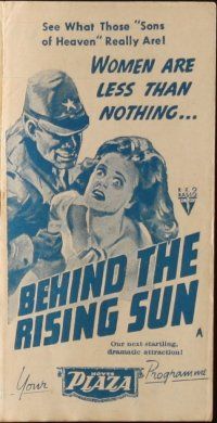 3a296 BEHIND THE RISING SUN Australian herald '43 Tom Neal, Margo + film facts w/ Grant & Disney!