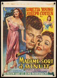 2y064 HALF ANGEL Belgian '51 Loretta Young, Joseph Cotten, confessions of a lady sleepwalker!