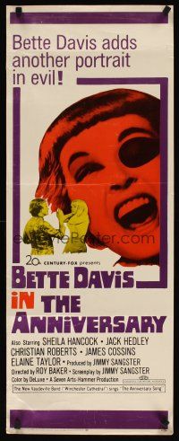 2y276 ANNIVERSARY insert '67 Bette Davis with funky eyepatch in another portrait in evil!