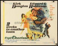 2z331 2 WEEKS IN ANOTHER TOWN 1/2sh '62 cool art of Kirk Douglas & sexy Cyd Charisse by Bart Doe!