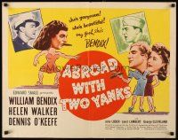 2z338 ABROAD WITH 2 YANKS 1/2sh '44 wacky art of Marines William Bendix & Dennis O'Keefe in drag!