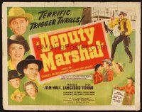 2z440 DEPUTY MARSHAL 1/2sh '49 cowboys Jon Hall & Dick Foran + pretty Frances Langford!