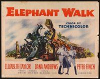 2z461 ELEPHANT WALK 1/2sh '54 sexy Elizabeth Taylor, Dana Andrews & Peter Finch in India!