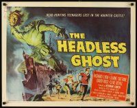 2z506 HEADLESS GHOST 1/2sh '59 head-hunting teenagers lost in the haunted castle, cool art by Brown!