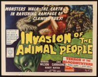2z540 INVASION OF THE ANIMAL PEOPLE/TERROR OF THE BLOODHUNTERS 1/2sh '62