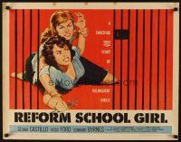 2z669 REFORM SCHOOL GIRL 1/2sh '57 classic AIP bad girl catfight behind bars artwork!