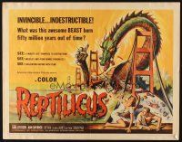2z672 REPTILICUS 1/2sh '62 indestructible 50 million year-old giant lizard destroys bridge!