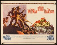 2z684 RIO CONCHOS 1/2sh '64 art of cowboys Richard Boone, Stuart Whitman & Tony Franciosa!