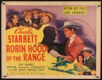 2z686 ROBIN HOOD OF THE RANGE 1/2sh '43 action ace Charles Starrett foils land-grabbers!