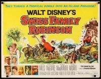 2z736 SWISS FAMILY ROBINSON 1/2sh '60 John Mills, Walt Disney family fantasy classic, cool art!