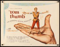 2z764 TOM THUMB style A 1/2sh '58 George Pal, great art of tiny Russ Tamblyn by Reynold Brown!
