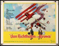 2z775 VON RICHTHOFEN & BROWN 1/2sh '71 cool artwork of WWI airplanes in dogfight!