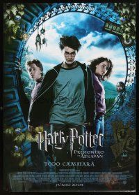 3b109 HARRY POTTER & THE PRISONER OF AZKABAN advance DS Argentinean '04 Radcliffe, Watson, Grint