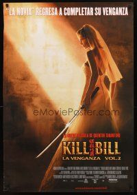 3b112 KILL BILL: VOL. 2 DS Argentinean '04 Quentin Tarantino, sexy bride Uma Thurman with katana!