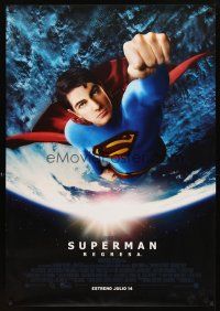 3b120 SUPERMAN RETURNS advance DS Argentinean '06 Bryan Singer, Brandon Routh in title role!
