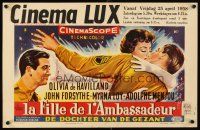 3b352 AMBASSADOR'S DAUGHTER Belgian '56 Olivia de Havilland, the most scandalous foreign affair!