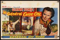 3b398 IMITATION GENERAL Belgian '58 art of soldiers Glenn Ford & Red Buttons + sexy Taina Elg!