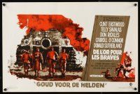 3b403 KELLY'S HEROES Belgian '70 Eastwood, Savalas, Rickles & Sutherland, art of tank by Ray!