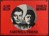 3b514 FAREWELL, FRIEND British quad '68 Adieu l'ami, Charles Bronson & Alain Delon