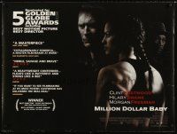 3b530 MILLION DOLLAR BABY British quad '04 Clint Eastwood, boxer Hilary Swank, Morgan Freeman