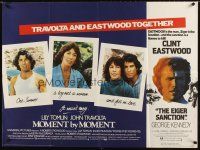 3b531 MOMENT BY MOMENT/EIGER SANCTION British quad '78 Travolta & Eastwood double-bill!