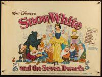 3b550 SNOW WHITE & THE SEVEN DWARFS British quad R70s Disney animated cartoon fantasy classic!