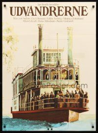3b628 EMIGRANTS Danish '72 Liv Ullmann, Max Von Sydow, Jan Treoll, great art of riverboat!