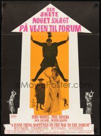 3b644 FUNNY THING HAPPENED ON THE WAY TO THE FORUM Danish '67 wacky image of Zero Mostel!