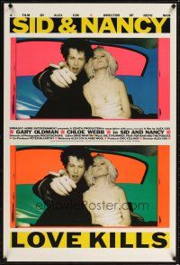 3b475 SID & NANCY English 1sh '86 Gary Oldman & Chloe Webb, punk rock classic directed by Alex Cox!