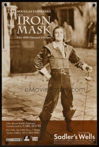 3b480 IRON MASK English double crown R99 best full-length portrait of Douglas Fairbanks, Sr!
