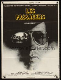 3b256 PASSENGERS French 23x32 '77 Les Passagers, c/u of Jean-Louis Trintignant in cool shades!