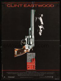 3b267 DEAD POOL French 15x21 '88 Clint Eastwood as tough cop Dirty Harry, cool smoking gun image!
