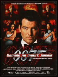 3b279 TOMORROW NEVER DIES French 15x21 '97 Pierce Brosnan as Bond, Michelle Yeoh, Teri Hatcher!