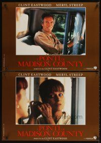 3b155 BRIDGES OF MADISON COUNTY set of 8 Italian photobustas '95 Clint Eastwood & Meryl Streep!