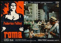 3b160 FELLINI'S ROMA Italian photobusta '72 Italian Federico classic, fall of the Roman Empire!