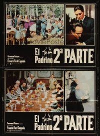 3b161 GODFATHER PART II set of 2 Italian photobustas '75 Cazale asks Pacino for forgiveness!