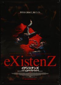 3b293 EXISTENZ Japanese 29x41 '00 David Cronenberg, Jennifer Jason Leigh & Jude Law!