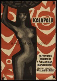 3b181 KALAPALO Polish 19x27 '63 Liliana Baczewska art of naked Brazilian native!