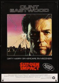 3b219 SUDDEN IMPACT Swedish '83 Clint Eastwood is at it again as Dirty Harry, great image!