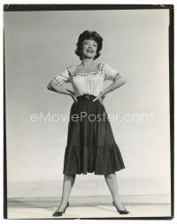 3c048 ANNE BAXTER 8x10 still '61 full-length smiling portrait, unretouched proof by Cronenweth!