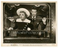 3c058 ARISE MY LOVE 8x10 still '40 Claudette Colbert & Ray Milland looking out train window!