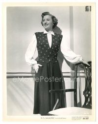 3c075 BARBARA STANWYCK 8x10 still '48 full-length with hand in pocket from B.F.'s Daughter!