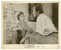 3c108 BIG COUNTRY 8x10 still '58 c/u of Gregory Peck & Jean Simmons, William Wyler classic!