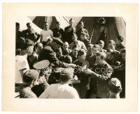 3c121 BOB HOPE 8x10 still '50s in crowd of soldiers at camp receiving their mail by Don English!